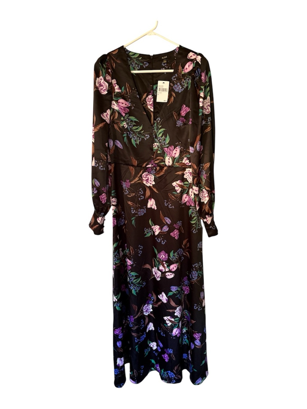 AFRM Long Sleeve Black Floral Dress NWT Size M